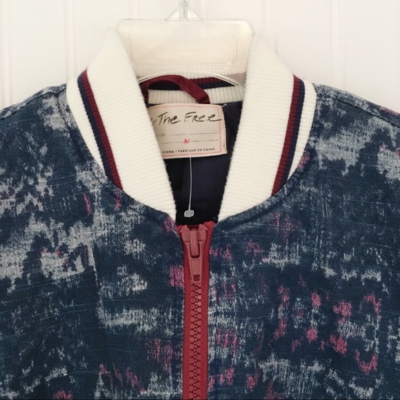 Free People Varsity of Dreams Bomber Jacket NWT - Picture 2 of 9